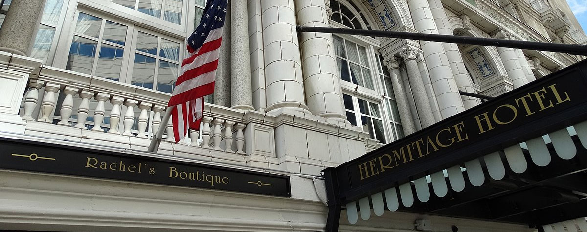 Facade of the Hermtage Hotel