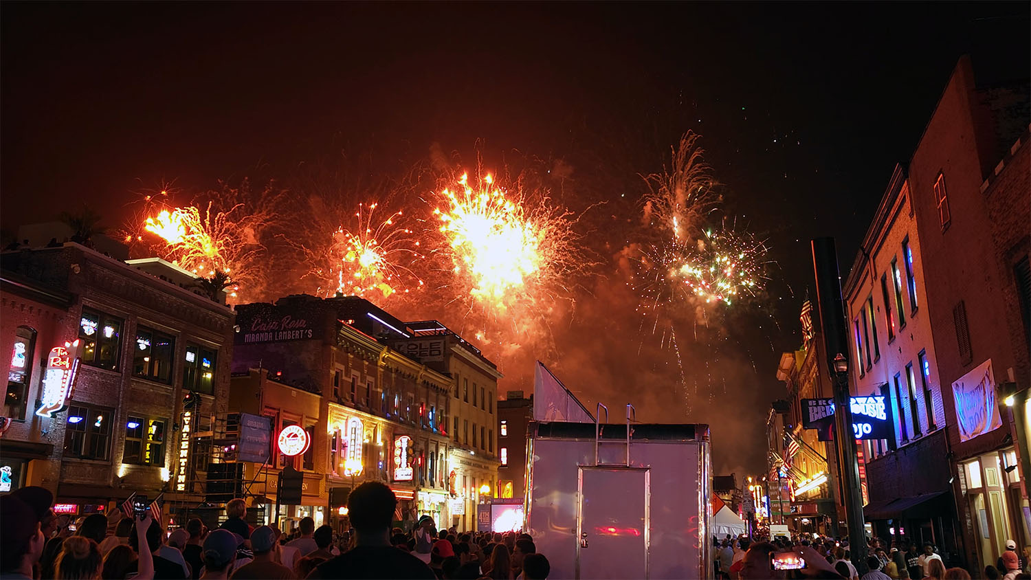 Fourth of July fireworks from Lower Broad.