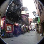Fisheye view of Printer's Alley